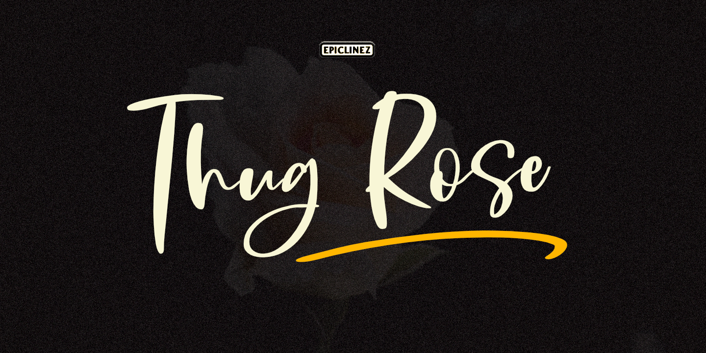 Beispiel einer Thug Rose Regular-Schriftart